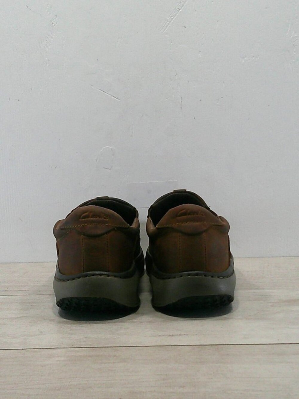 Clarks Pro Step Classic Dark Brown Tumbled Leather Slip on Casual Loafer 11 WIDE - Picture 7 of 12